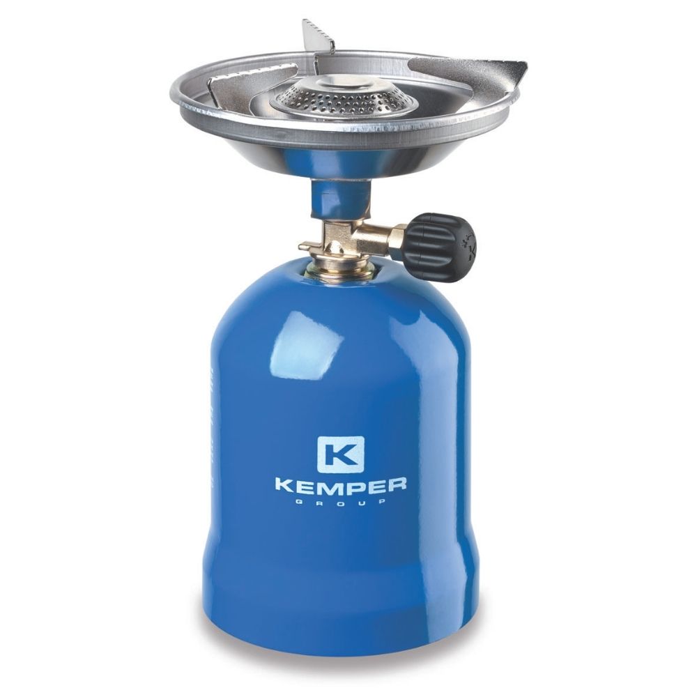 760 FORNELLO DA CAMPEGGIO CON PIATTELLO ANTIVENTO E BASE IN METALLO