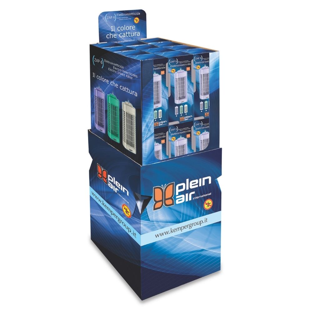 EI-6D-C ELETTROINSETTICIDA ZAP 6 IN PALBOX 24pz - 3 COLORI